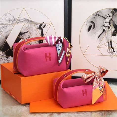 hermes cosmetic bag orange